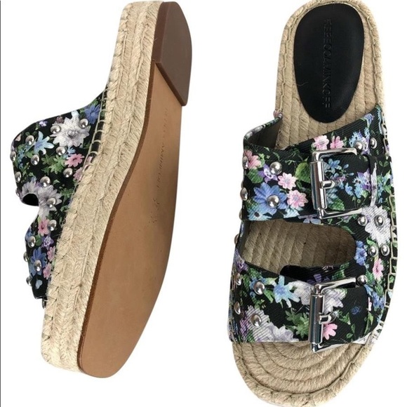 💕x2HP💕Rebecca Minkoff platform Espadrille floral print sandals - Picture 2 of 8